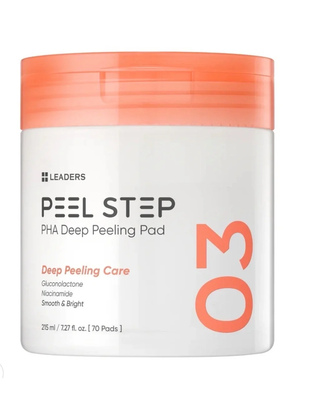 Leaders Peel Step 03 PHA Deep Peeling Pad - 70 Pads, 215 ml